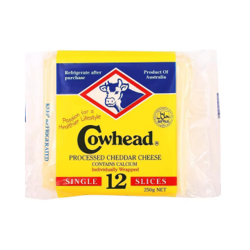 Cheese - Cheddar Slices Cowhead (12's)^