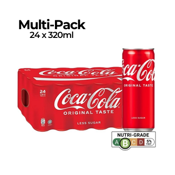 Beverage - Coca-Cola Original Less Sugar 320ml (24's)